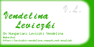 vendelina leviczki business card